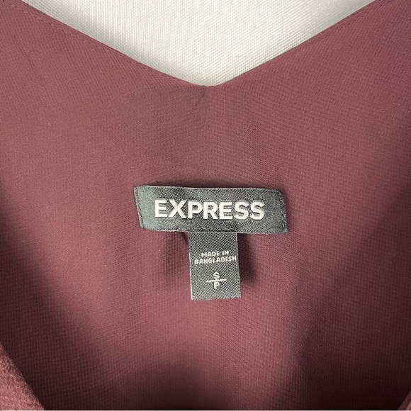 Express Burgundy Red V-Neck Cami Tank Top S - Picture 6 of 6